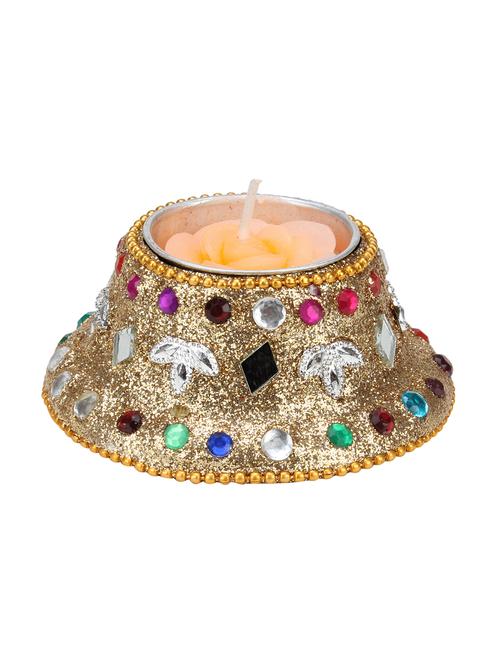 decorative designer candles diya for diwali, designer handicraft diyas and candals for diwali decorating items - 15714458 - Very Small Image - 1