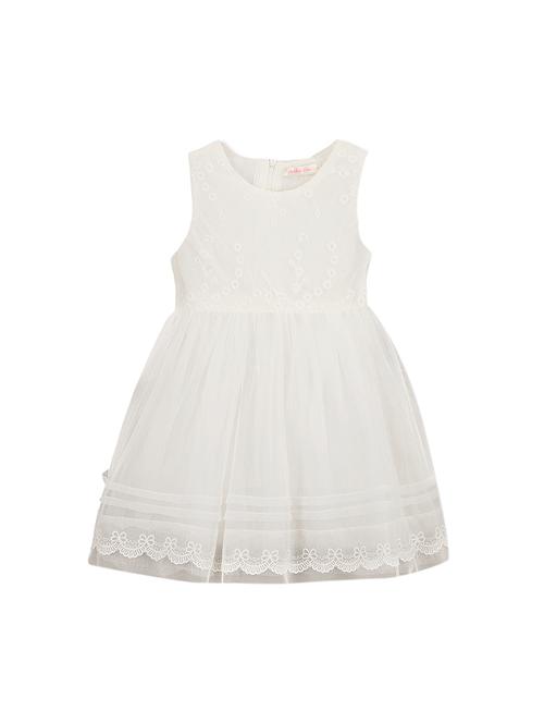 white polyester frock - 15715439 - Very Small Image - 1