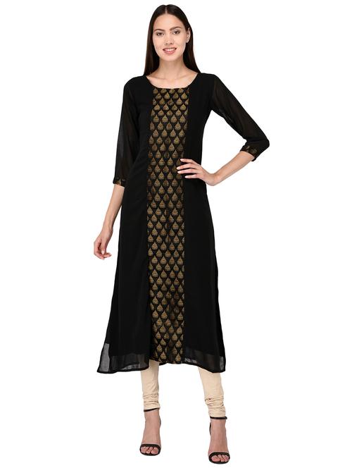 foil print a-line kurta - 15715634 - Very Small Image - 1