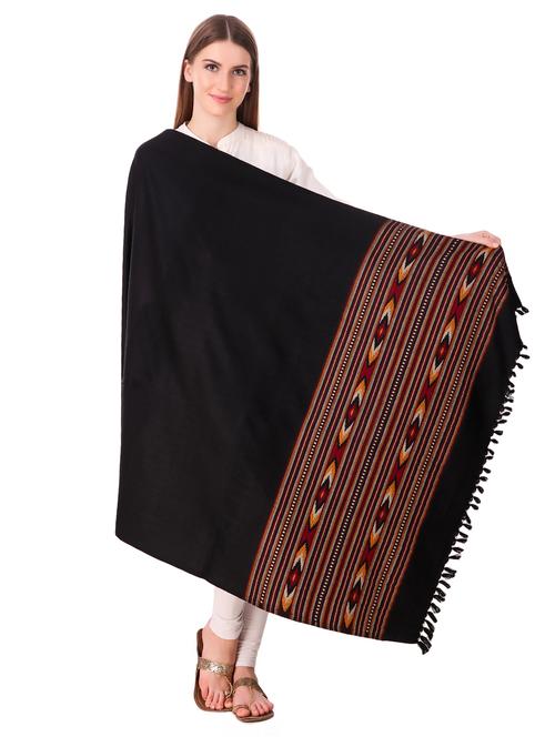 black wool shawl - 15717105 - Very Small Image - 1