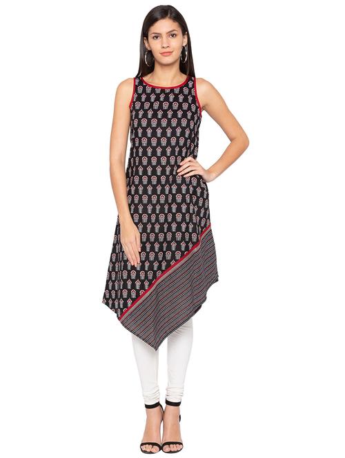 asymmetric printed kurta - 15717118 - Very Small Image - 1