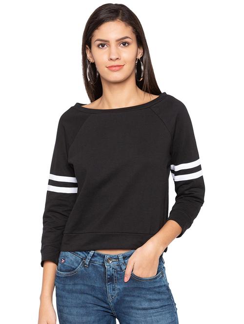 raglan sleeved varsity striped sweatshirt - 15717148 - Very Small Image - 1