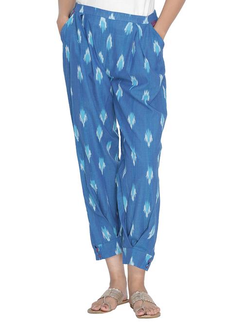 ikat print pleated trouser - 15718286 - Very Small Image - 1