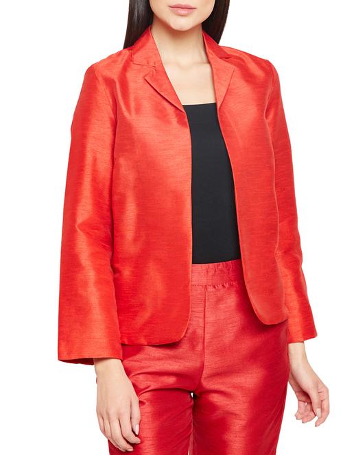 lapel collar solid blazer - 15720144 - Very Small Image - 1