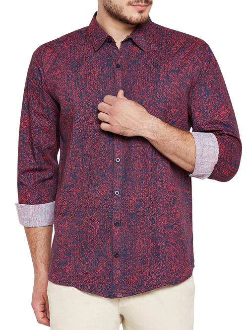 red cotton casual shirt - 15720156 - Very Small Image - 1