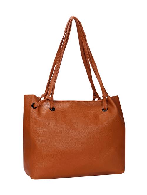 tan leatherette (pu) regular tote - 15720351 - Very Small Image - 1