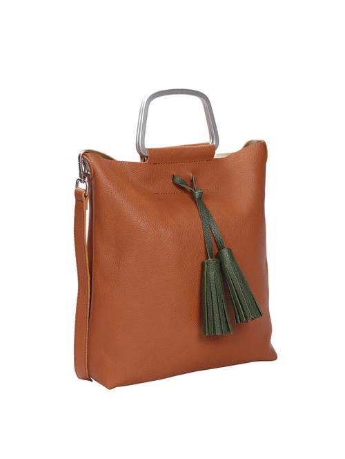 tan leatherette (pu) sling bag - 15720368 - Very Small Image - 1