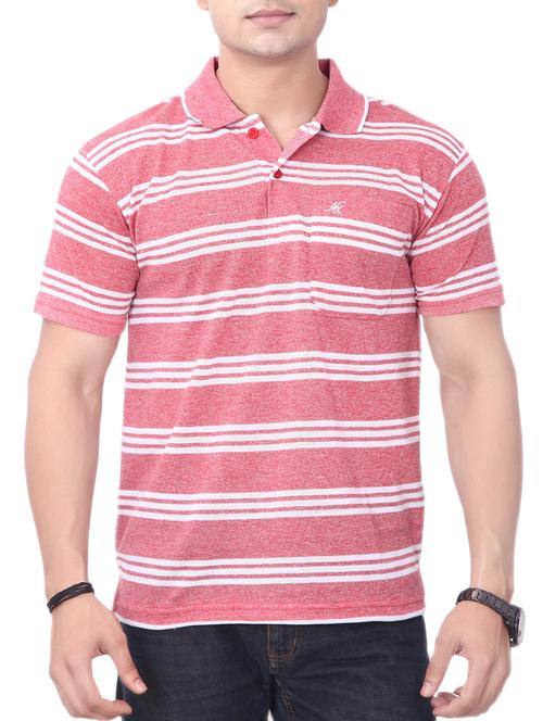 red cotton blend pocket t-shirt - 15720637 - Very Small Image - 1