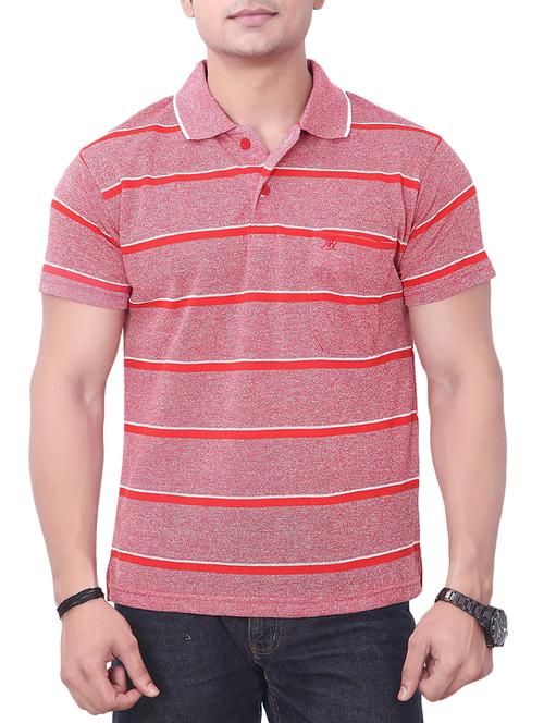 red cotton blend pocket t-shirt - 15720642 - Very Small Image - 1
