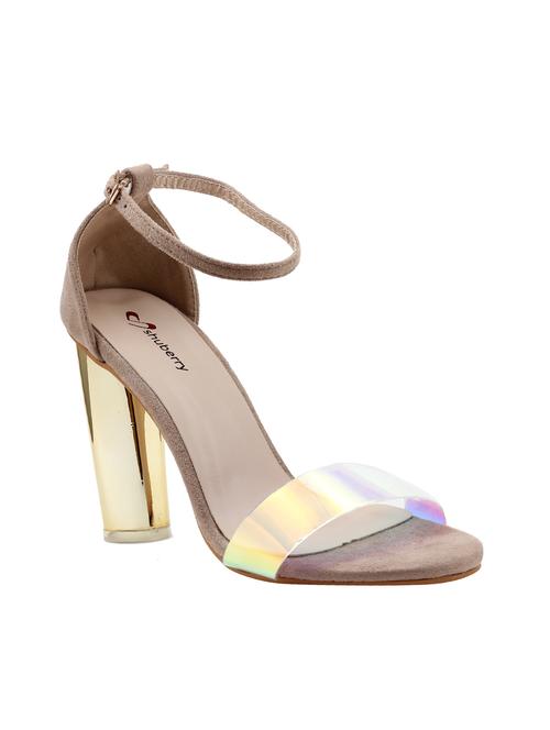 beige suede ankle strap sandals - 15720717 - Very Small Image - 1