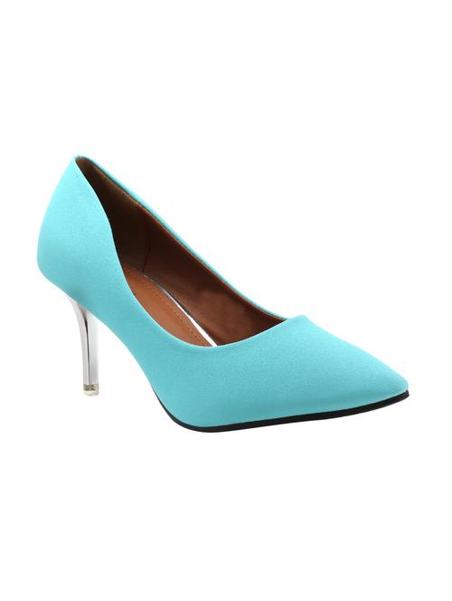 blue fabric slip on pumps - 15720762 - Very Small Image - 1