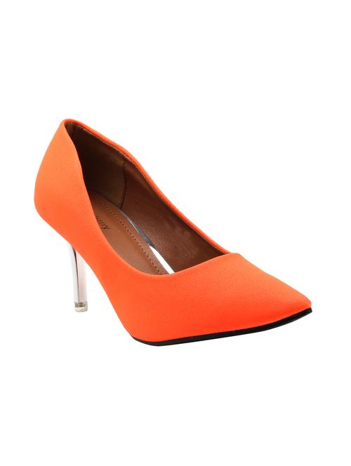 orange fabric slip on pumps - 15720766 - Very Small Image - 1