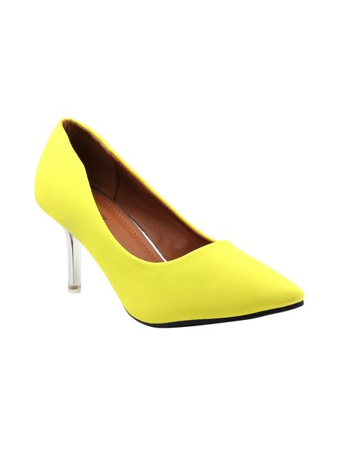yellow fabric slip on pumps - 15720768 - Very Small Image - 1