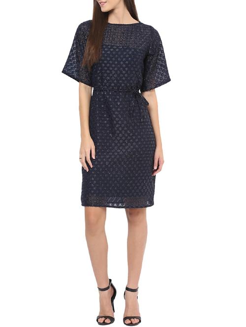 tie up waist a-line dress - 15720838 - Very Small Image - 1