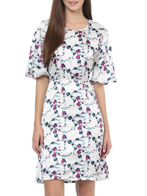 tie up waist a-line dress - 15720839 - Very Small Image - 1