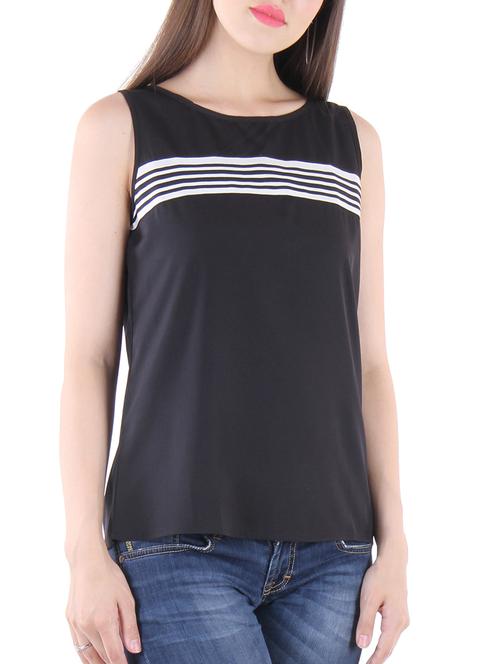 contrast striped sleeveless top - 15720853 - Very Small Image - 1