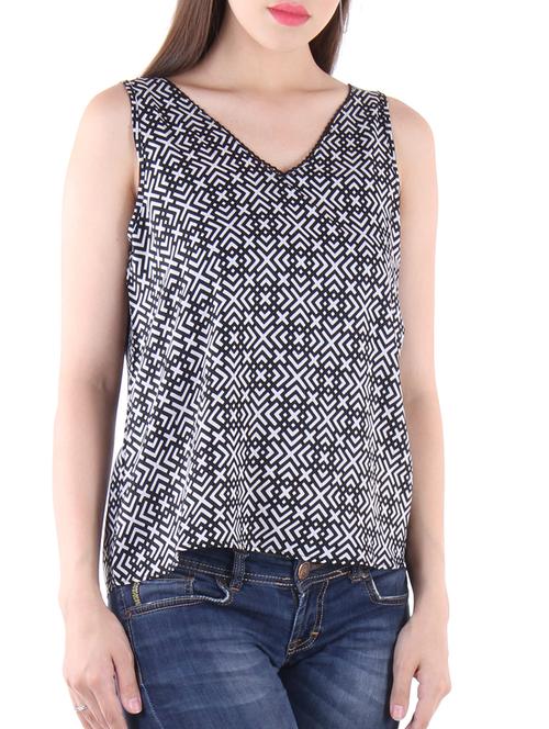 lace detail v-neck top - 15720862 - Very Small Image - 1