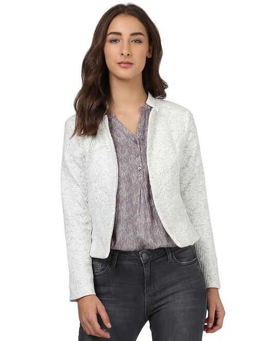 stand collar zip detail shrug - 15720903 - Very Small Image - 1