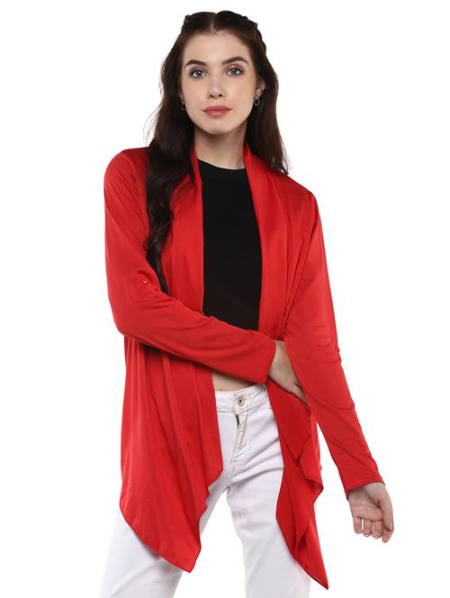 button detail asymmetric shrug - 15720912 - Very Small Image - 1