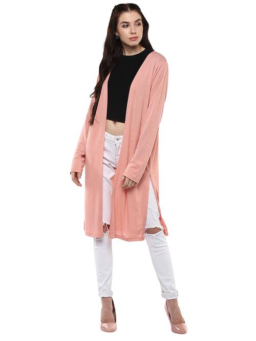 carnation pink long sleeved shrug - 15720917 - Very Small Image - 1