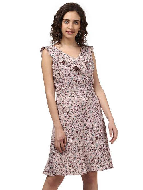 women's fit & flare floral dress - 15720961 - Very Small Image - 1