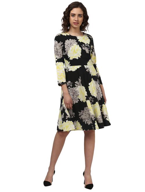 women's fit & flare floral dress - 15720974 - Very Small Image - 1