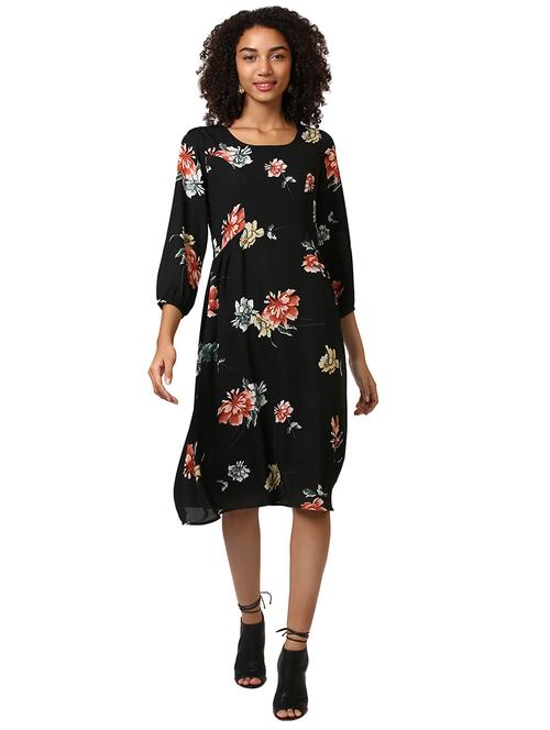 cut out back floral dress - 15721014 - Very Small Image - 1