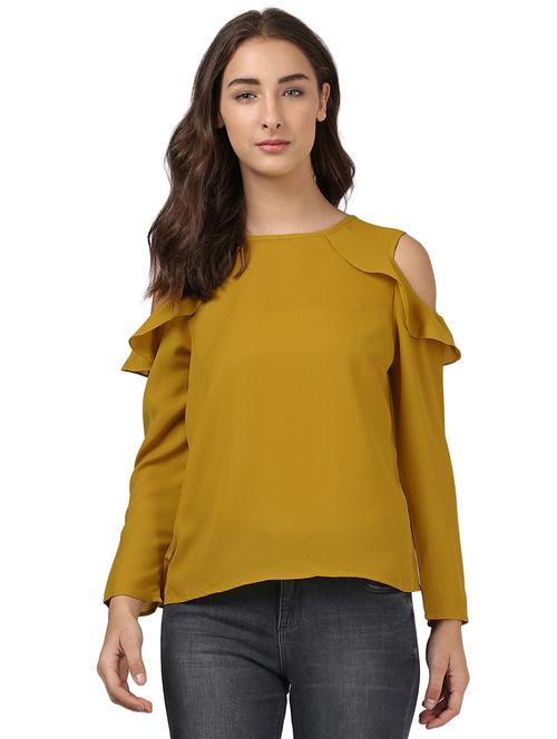 women's ruffle round neck top - 15721123 - Very Small Image - 1