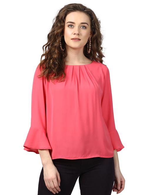 keyhole back pleated top - 15721158 - Very Small Image - 1