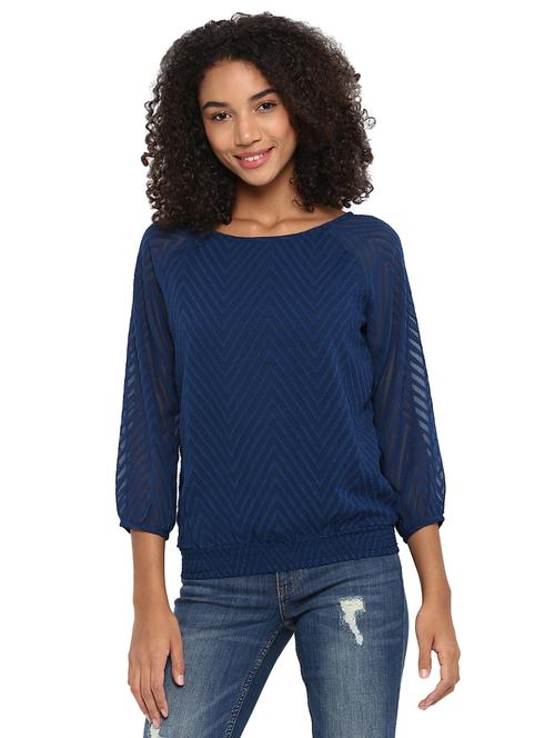 raglan sleeved elasticated waist top - 15721302 - Very Small Image - 1