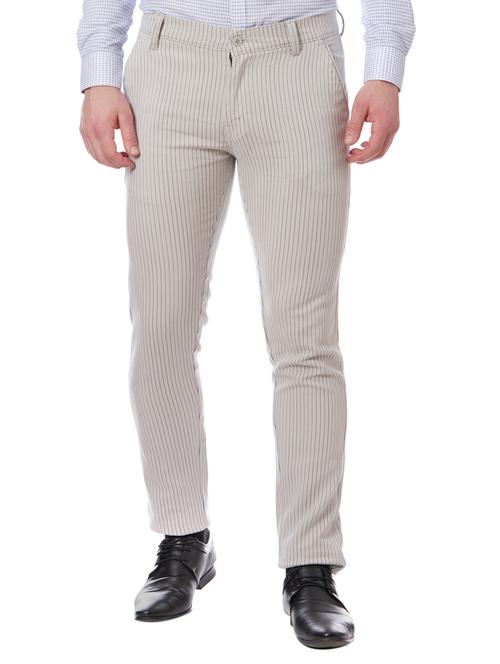 grey cotton flat front formal trouser - 15721518 - Very Small Image - 1
