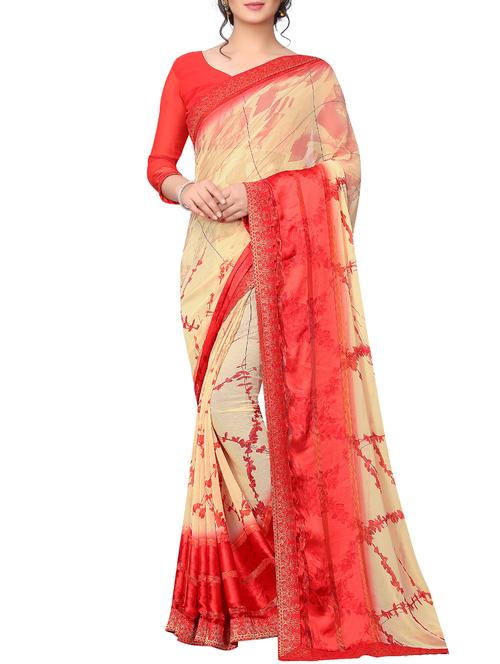 checkered printed saree - 15721708 - Very Small Image - 1