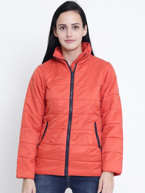 contrast zipper quilted jacket - 15721754 - Very Small Image - 1
