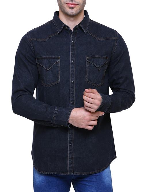 black denim shirt - 15721805 - Very Small Image - 1