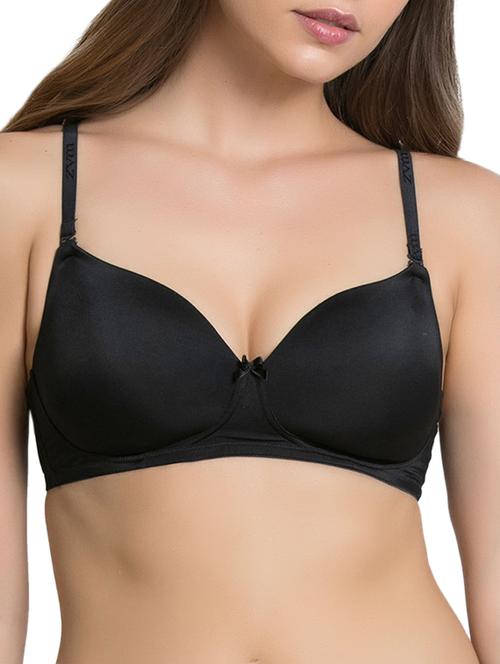 bow patch solid t-shirt bras - 15722599 - Very Small Image - 1