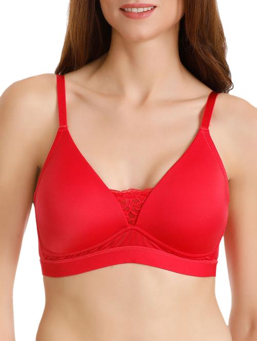 lightly padded lace detail bra - 15722616 - Very Small Image - 1