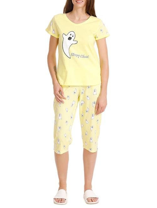 quirky print nightwear capri set - 15723431 - Very Small Image - 1