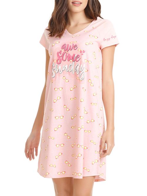 quirky print v-neck sleepshirt - 15723478 - Very Small Image - 1