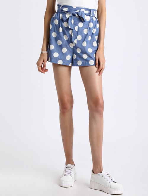 tie up waist polka dots shorts - 15723959 - Very Small Image - 1