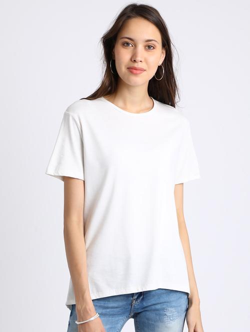 women's plain round neck t-shirt - 15723966 - Very Small Image - 1