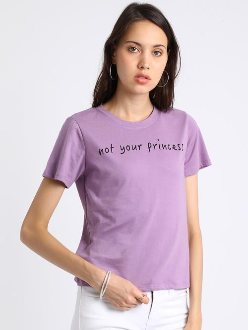 orchid slogan print tee - 15723976 - Very Small Image - 1