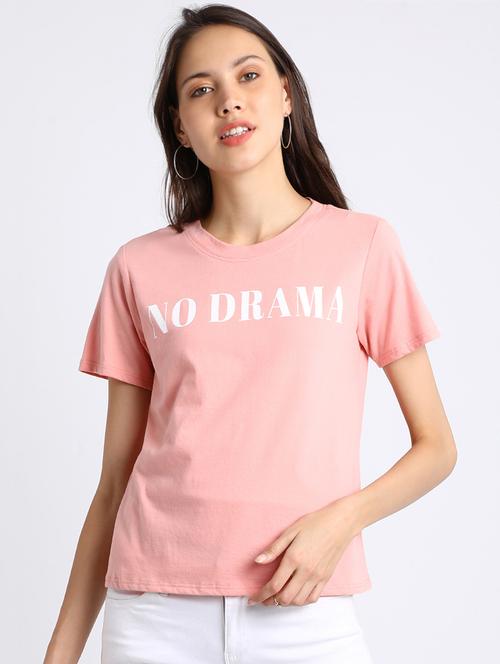 crew neck slogan print tee - 15723984 - Very Small Image - 1