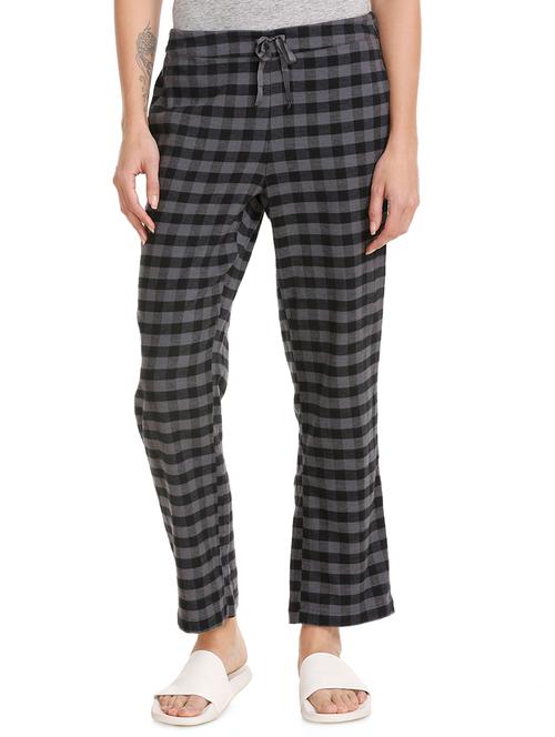 drawstring waist checkered pajama - 15724058 - Very Small Image - 1
