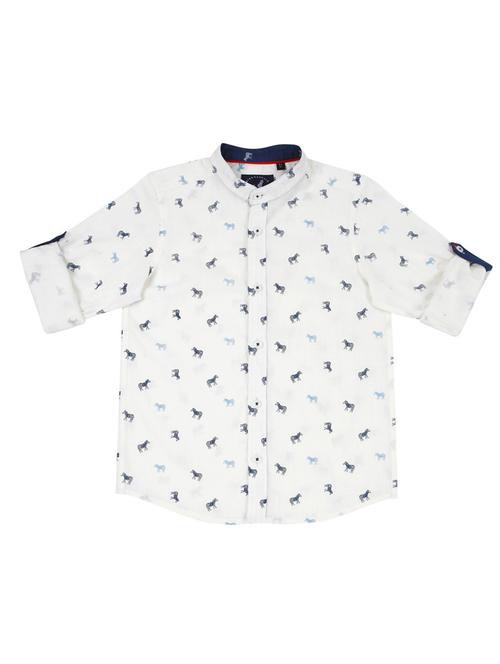 roll up sleeved quirky print shirt - 15724086 - Very Small Image - 1