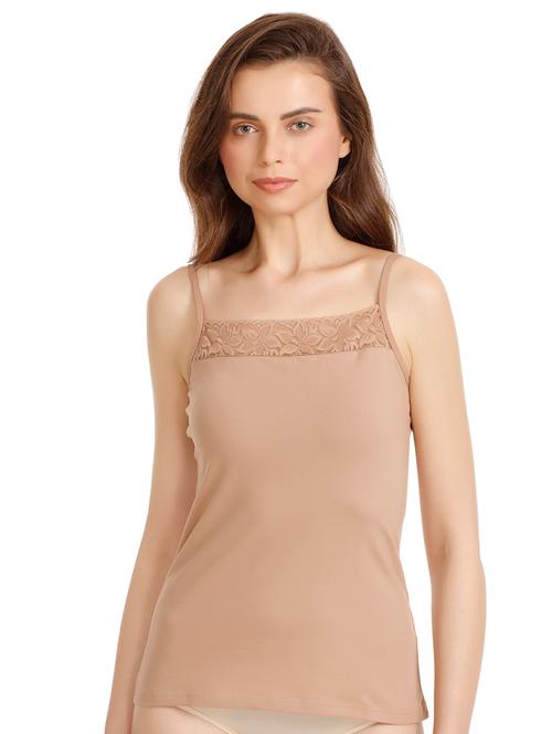 lace trim solid camisole - 15724090 - Very Small Image - 1