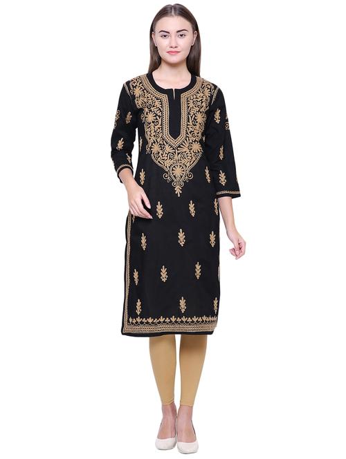 embroidered straight kurta - 15724093 - Very Small Image - 1
