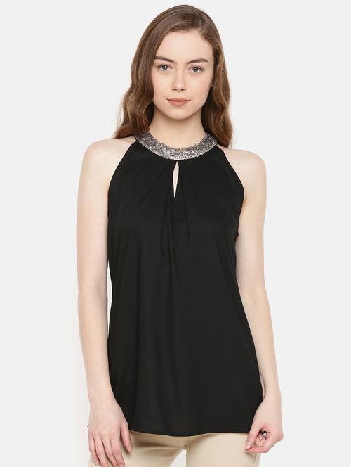 embellished keyhole neck top - 15724207 - Very Small Image - 1