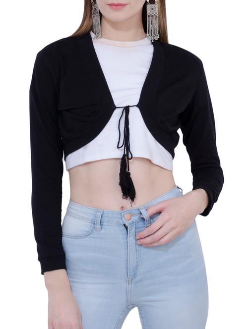 tie up detail long sleeved shrug - 15724448 - Very Small Image - 1