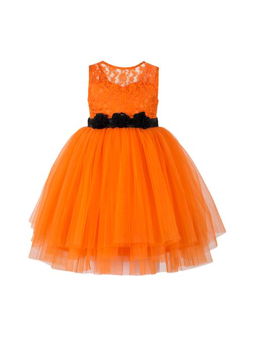 orange net frock - 15724572 - Very Small Image - 1