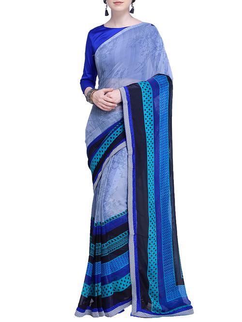 lace border printed saree - 15724642 - Very Small Image - 1
